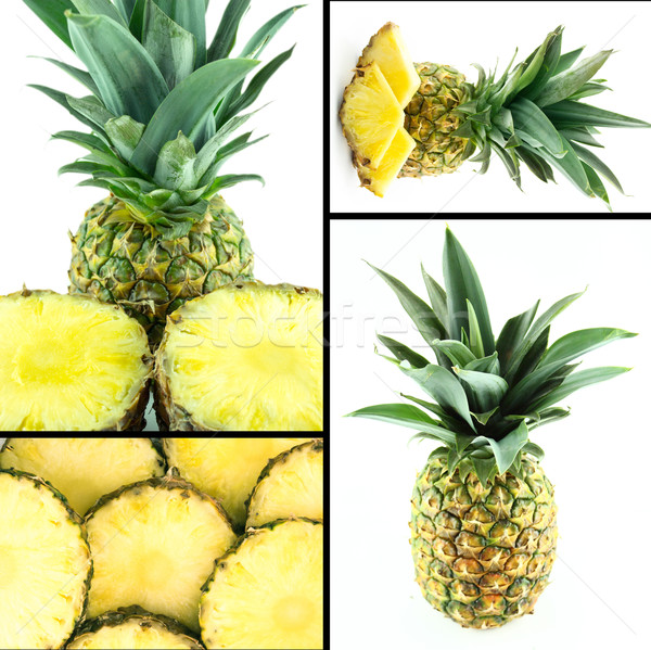 Egészséges bioélelmiszer szett friss érett ananász Stock fotó © designsstock