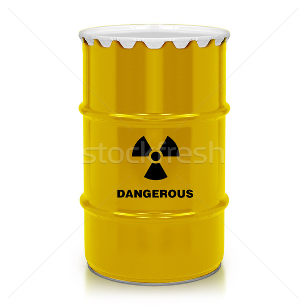 Plástico galão dourado barril perigoso assinar Foto stock © designsstock