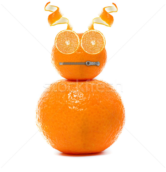 Desen animat faţă portocaliu felii fermoar Imagine de stoc © designsstock