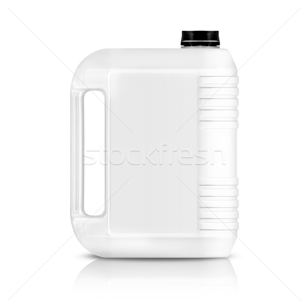 Plastikowe galon biały puszka odizolowany pracy Zdjęcia stock © designsstock
