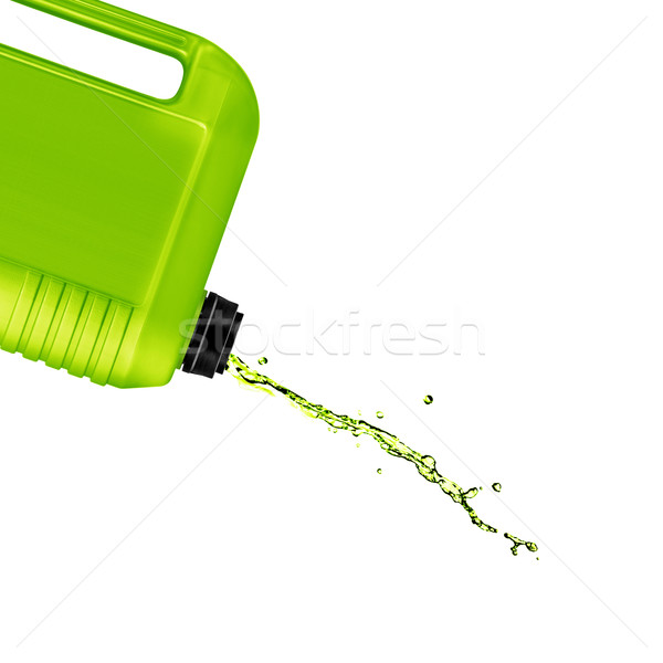 Plastikowe galon puszka splash odizolowany Zdjęcia stock © designsstock