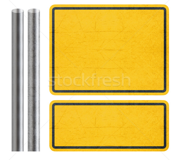 żółty podpisania metal bar odizolowany biały Zdjęcia stock © designsstock