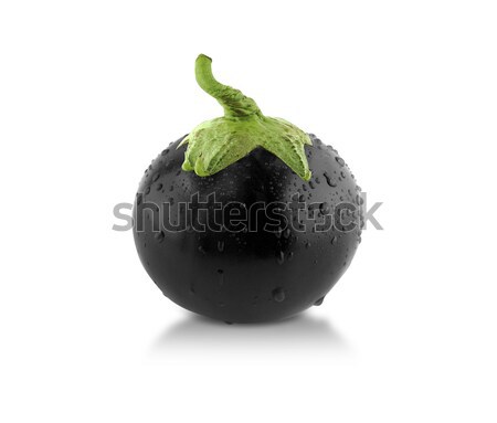черный сферический баклажан капли воды Creative что-то Сток-фото © designsstock