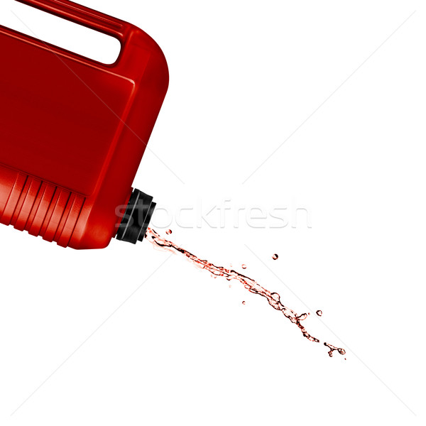 Kunststoff Gallone geöffnet kann splash isoliert Stock foto © designsstock