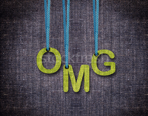 Briefe hängen omg blau Hintergrund Stock foto © designsstock