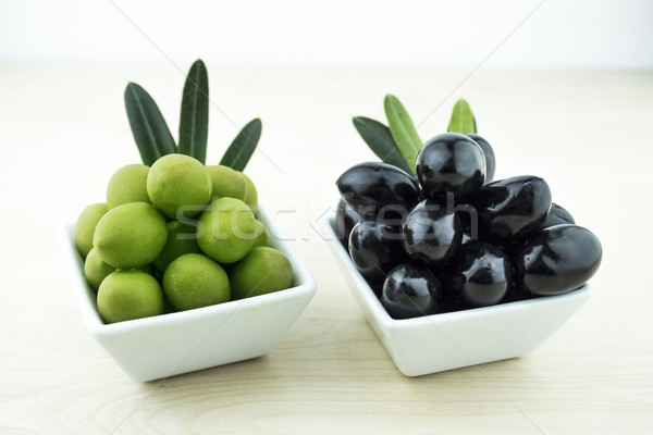 черный зеленый оливками листьев белый лист Сток-фото © designsstock