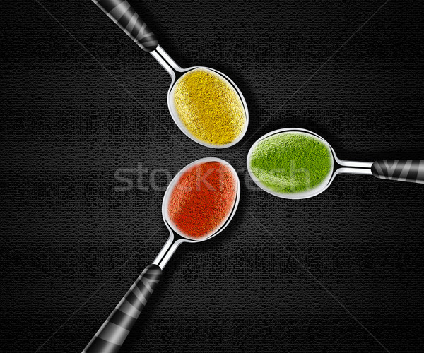  spices on spoons Stock photo © designsstock