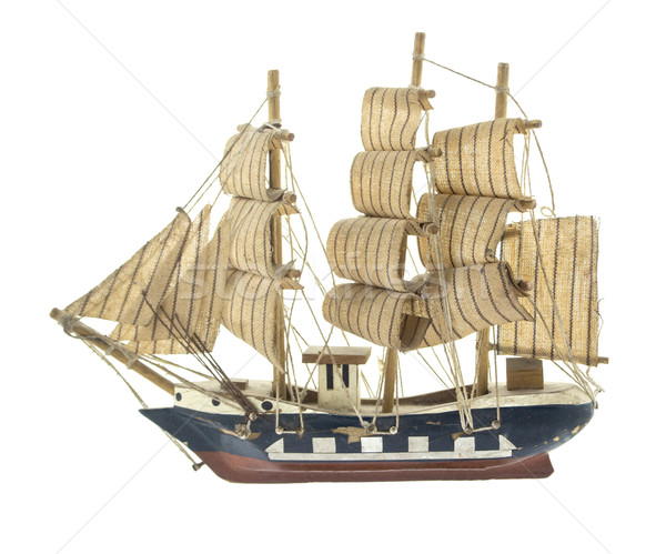 Stock photo: Frigate ship toy model 