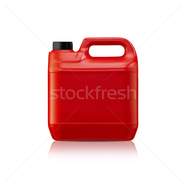 Kunststoff Gallone rot kann isoliert weiß Stock foto © designsstock