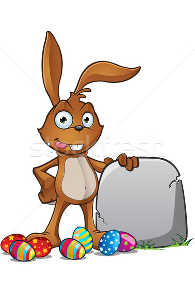 Marrón Pascua conejo carácter Cartoon ilustración Foto stock © DesignWolf