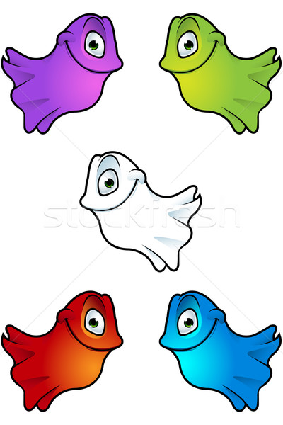 Cartoon Spooky Ghosts Stock photo © DesignWolf