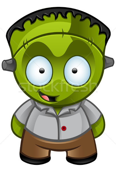 Stockfoto: Monster · gelukkig · cute · vakantie · cartoon · viering