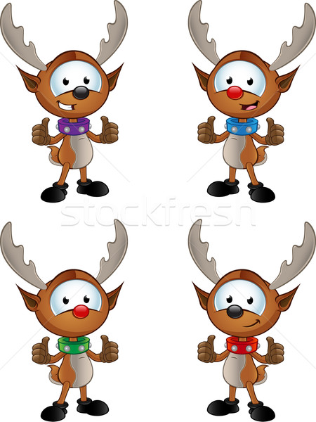 Reindeer Character - Giving Two Thumbs Up Stock photo © DesignWolf