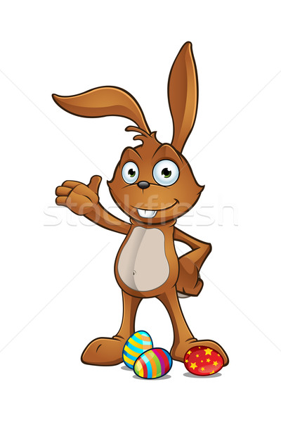 Brown Easter Rabbit Character Stock photo © DesignWolf