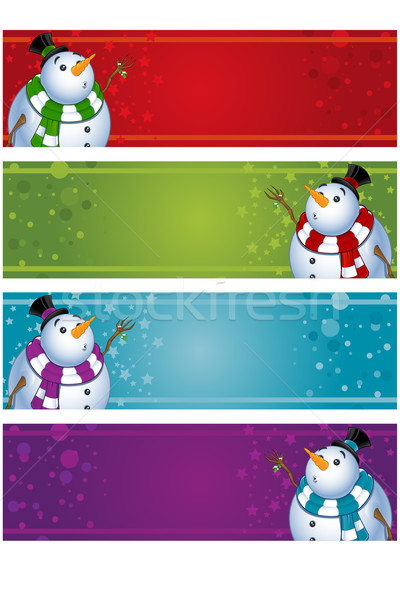 Foto stock: Natal · banners · diferente · seis · férias · celebração