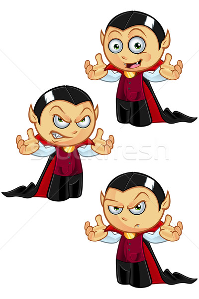 Dracula confondre cartoon illustration différent expressions faciales Photo stock © DesignWolf