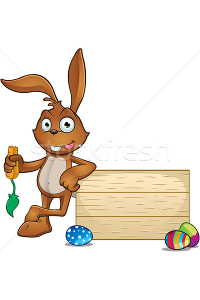 Marrón Pascua conejo carácter Cartoon ilustración Foto stock © DesignWolf