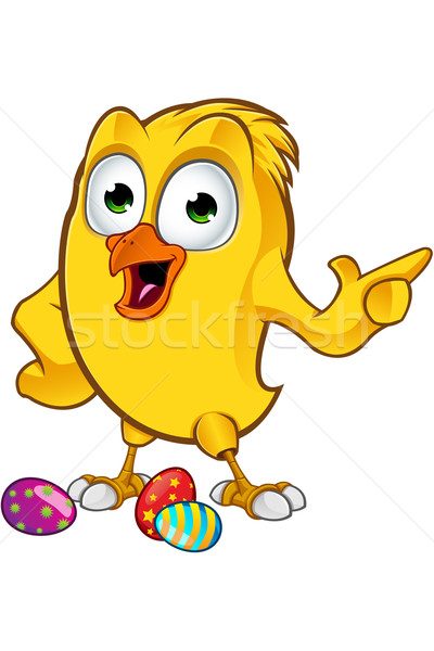 Pasqua chick carattere cartoon illustrazione uovo Foto d'archivio © DesignWolf