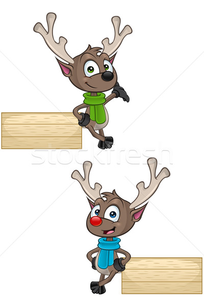 Cartoon Reindeer Character Stock photo © DesignWolf