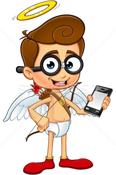 Geeky Cupid Character Stock photo © DesignWolf