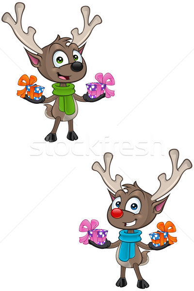 Cartoon Reindeer Character Stock photo © DesignWolf