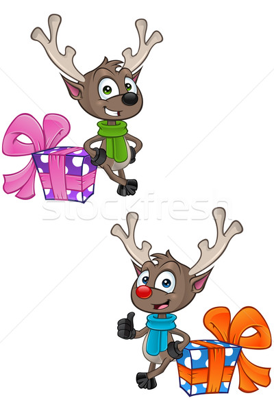 Cartoon Reindeer Character Stock photo © DesignWolf