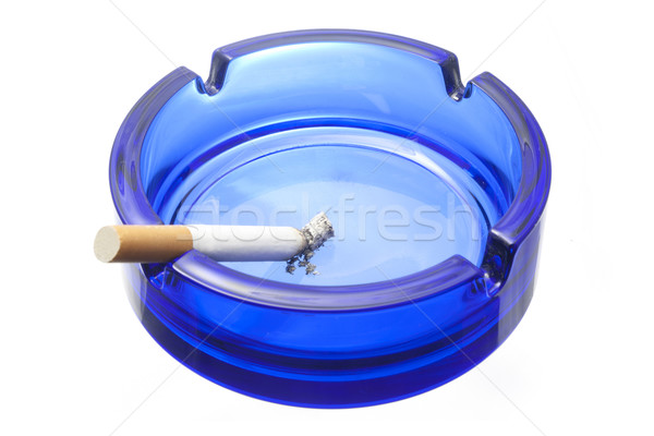 Sigara küllük mavi cam kötü kanser Stok fotoğraf © devulderj