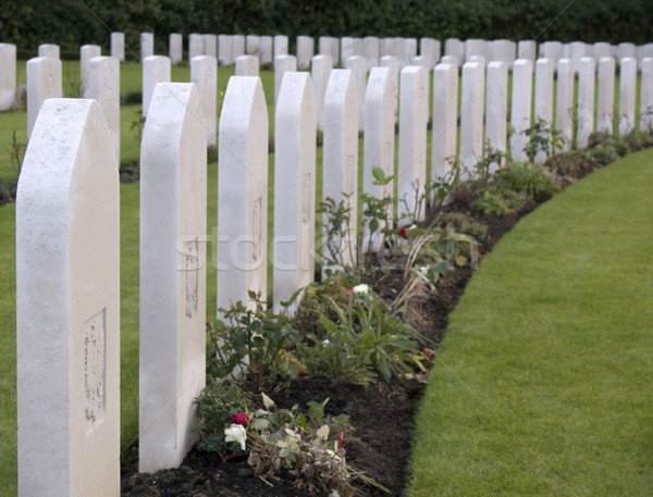 Cementerio militar segundo guerra triste muerte Foto stock © devulderj