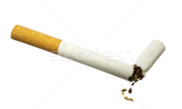 Quit Smoking - Broken cigarette isolated over white Stock photo © devulderj