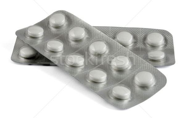 Blister of medication isolated over white Stock photo © devulderj