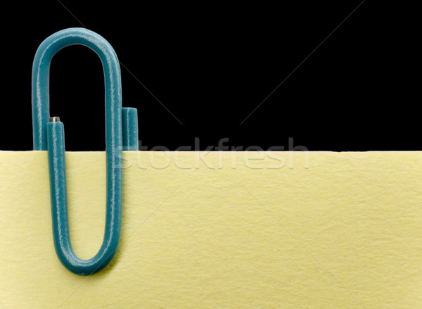 Paperclip on a note Stock photo © devulderj