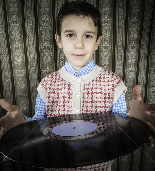 Child hold lp Stock photo © deyangeorgiev