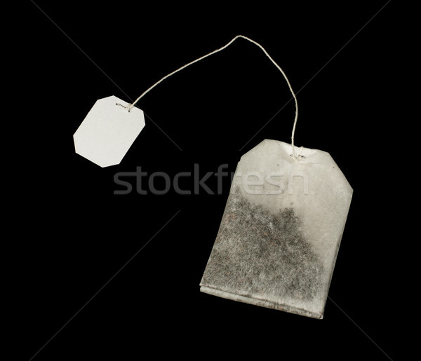 Herbaty torby worek biały etykiety Zdjęcia stock © deyangeorgiev