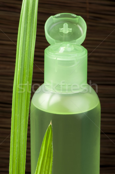 Verde cosmetici bottiglia foglia foglia verde Foto d'archivio © deyangeorgiev