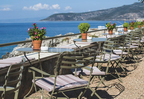 Grecki restauracji typowy Grecja plaży domu Zdjęcia stock © deyangeorgiev