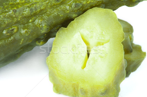 Eingelegtes Gemüse weiß isoliert Essen Studio Gemüse Stock foto © deyangeorgiev
