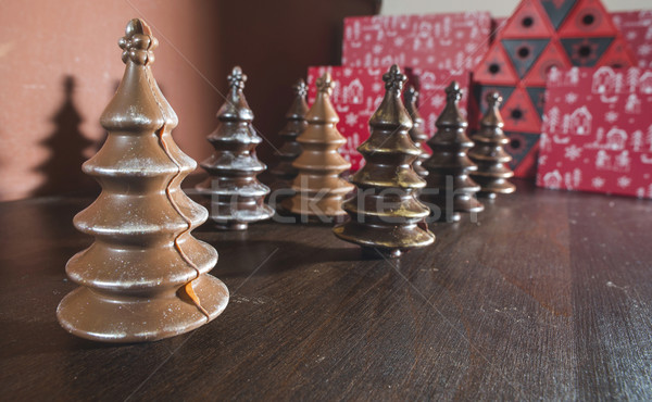 Chocolade christmas bomen bruin Bulgarije melk Stockfoto © deyangeorgiev