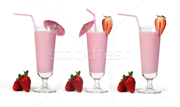 Strawberries milk shake Stock photo © deyangeorgiev