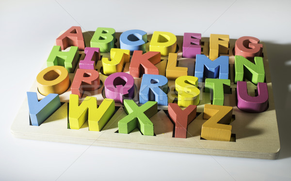 Latin alphabet multicolored letters Stock photo © deyangeorgiev
