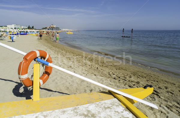 Stock foto: Strand · gelb · italienisch · Himmel · Meer · Sommer
