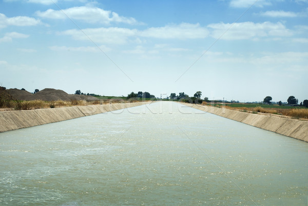 Nawadnianie kanał krajobraz technologii zielone Zdjęcia stock © deyangeorgiev