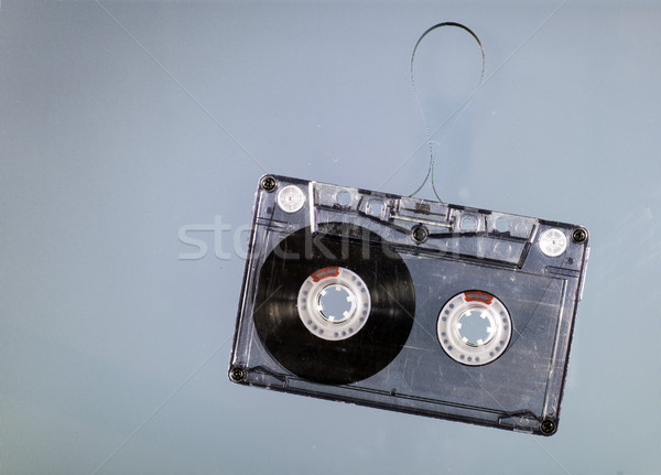 ヴィンテージ カセット テープ 水色 背景 レトロな ストックフォト © deyangeorgiev