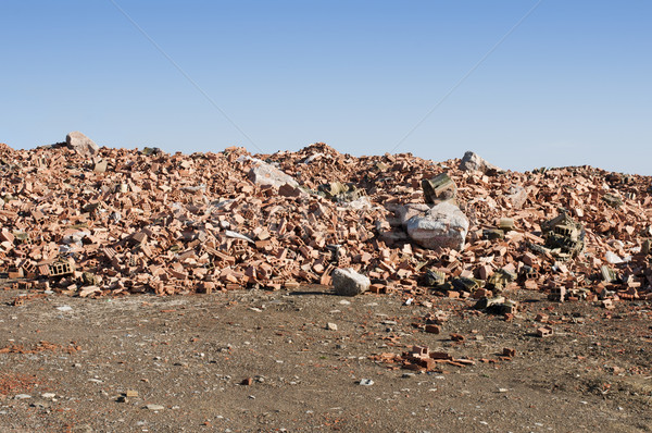 Deponie Bau Abfälle Ziegel rot Stein Stock foto © deyangeorgiev
