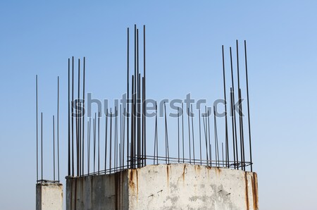 Old reinforcing steel protruding from the concrete Stock photo © deyangeorgiev