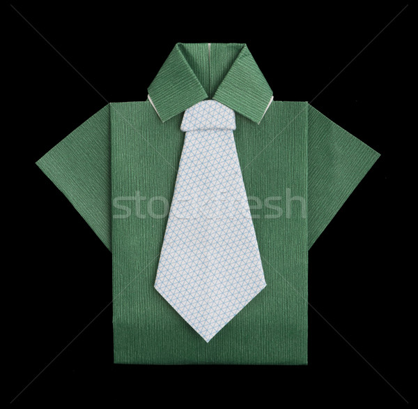 Isolated paper made green shirt. Stock photo © deyangeorgiev