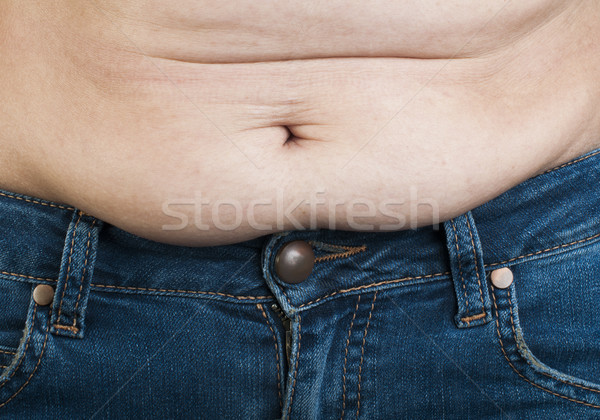 Mulher gordura abdômen tiro corpo Foto stock © deyangeorgiev