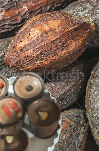ツリー 食品 チョコレート 背景 赤 熱帯 ストックフォト © deyangeorgiev