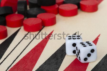 Backgammon and dices Stock photo © deyangeorgiev