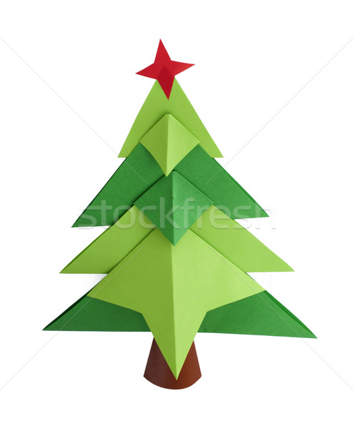 Christmas tree white isolated Stock photo © deyangeorgiev
