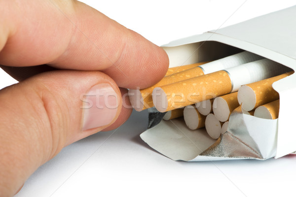 Box of cigarettes close up Stock photo © deyangeorgiev
